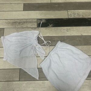 SHEIN White Lace Petite Set